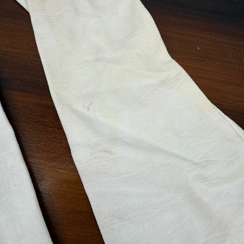 Vintage Cream Textured Opera Length Formal Evening Bridal Gloves Mid Century